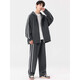 Kaduton Men's Spring and Autumn Large Size Hooded Cardigan Casual Sports Suit Plus Fat Oversized Long Sleeve Jacket and Pants Two-piece Set Men Black XL