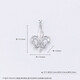 Lao Fengxiang platinum pendant pt950 elegant iris pendant as a birthday gift for girlfriend and wife platinum jewelry white gold about 2.94g