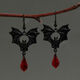 GOTOVANG Halloween headwear photo props cos costume accessories hairbands hairpins hairpins eye mask leg chain vampire dentures 1 pair of bloody black bat earrings