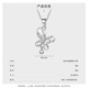 Wanfulong platinum pendant pt950 platinum clavicle chain pendant birthday gift for girlfriend light luxury necklace female model Dielianhua pendant free s925 necklace 1.72g