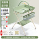 Diaper table, baby care table, baby changing table, newborn bath massage and touch table, foldable and multi-functional, rice deer gray toy rack model, upgraded frame, one-click folding + five-level height adjustment + mute