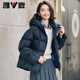 Yalu Song Yi recommends loose hooded short casual down jacket for women 2025 winter warm bread coat down jacket