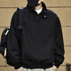 Yilang Cool American Retro Heavy Structure Half-Turtle Collar Sweatshirt Men's Autumn New Trendy Loose Henley Shirt Men's Black M Suitable for 110-130Jin Jin is equal to 0.5 kg