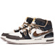 
NIKE [Customized sneakers] Jordan Air Jordan 1 Da Vinci Custom Wilderness Graffiti Dark Pattern Hands Olive Brown 44