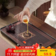 Eight Thousand Lines Tea Tray Tray with Drainage Household Solid Bamboo Small Tea Table All-in-one Office Kung Fu Dry Soaking and Draining Tea Set