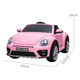 Cool Sun Volkswagen Beetle children's remote control car can sit on baby electric car children's car pink soft wheel