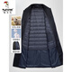 Woodpecker (TUCANO) high-end cashmere coat men's wool double-sided woolen coat long knee-length thickened mulberry silk windbreaker dad winter coat 8209 navy goose down liner 3XL 190/104A recommended 170185Jin Jin equals 0.5 kg