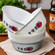 Kang Enjia food grade disposable bowl rice husk rice bowl peace and joy round bowl printed bowl thickened bowl rice bowl 500 ml rice husk white bowl 60 pieces
