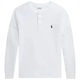 Polo Ralph Lauren Boys Jersey Long Sleeve Cotton Knitted Henley Polo Shirt 323920002005 005 White XL