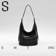 Ximuting first layer cowhide bucket bag 2025 new women's shoulder bag light luxury niche high-end bag light luxury gift hazelnut brown