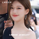 Lnieer Xu Wo Dazzling Zhao Lusi Xu Yan's same style plain hoop earrings for women without pierced ear clips high-end earrings earrings earrings plain hoop earrings 925 silver needle