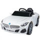 BMW four-wheel children's electric car for boys and girls aged 1-7 years old, which can be sat on and charged with remote control electric toy car, painted red, fully functional + leather seat + EVA tires + large battery