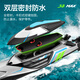 Tingbai high-speed remote control speedboat turbojet brushless RC boat children's large high-power waterproof pull net can be launched into the water model toy, speed 35km/h, brush configuration 35cm remote control speed, standard single battery, 1 large-capacity battery + remote control battery