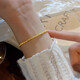 Shudou Lao Phoenix 999 withdrawal benefit 18K gold sparkling bracelet for women 2025 new color gold bracelet Lao Feng