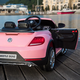 Cool Sun Volkswagen Beetle children's remote control car can sit on baby electric car children's car pink soft wheel