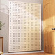 RSRDDY hardware tool storage board round hole hole board iron punching board wall hanging board supermarket shelf iron plate display rack warm white 160*50cm