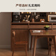 Solid wood sideboard dining table against the wall integrated high cabinet tea cabinet 1.5m 1.8m walnut color storage coffee cabinet 1.5M solid wood sideboard with light