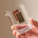 Gold-inlaid jade glass fair cup, household tea-making tea dispenser, tea set accessories, high temperature resistance, thickened tea sea, square glass