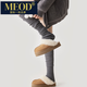 MEOD international first-line brand over-the-knee leg warmers for women, autumn and winter solid color slimming wool ball high-top pile socks, milky white wool ball style, one size fits all (Priority for delivery if added to favorites)