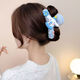 Jimori Family Adult Girls and Children Cartoon Sanrio Hair Accessories Plush Clip Cute Hairpin Back of the Head Shark Clip Plush Hairpin Blue Jade Cinnamon Dog