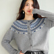 Eifini eifini eifini retro fashionable knitted cardigan 2025 winter new Korean style top gray pre-sale January 17th M