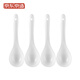 Made in Tokyo, White Moonlight - Bone China Series, Small Spoon, Bone China Household Spoon, Microwave Oven, 4 Pack, Pure White