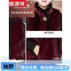 Hengyuanxiang grandma's winter fur vest for middle-aged and elderly women and mothers, imitation mink velvet coat, old lady's vest, wine red L recommended 90-105 Jin Jin equals 0.5 kg