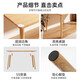 Table simple rental house desktop computer table rectangular home office desk bedroom girls learning writing desk curved model warm white 120*60CM assembly