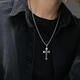 Cross necklace for men and women, ins trendy couple, disco pendant, personalized student, hip-hop style design, niche necklace, cross