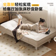 Tang Kaiyi folding sofa bed dual-purpose small apartment living room rental bedroom can sit and lie down on the lazy small sofa 2025 new style cream white high-density rebound sponge backrest adjustable in 3 levels - can sit, lie down and sleep small double seat 120cm cat scratch leather easy to fold