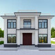 Jiashu two-story villa rural self-built house design drawings European modern style one, two and three floors Internet celebrity small bungalow customization