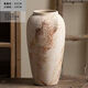 OYKTN Jingdezhen new Chinese style wabi-sabi style countertop ceramic vase mottled old rough clay pot entrance TV cabinet ornaments Canglan large size