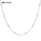 Miss JuJupt950 platinum necklace for women, platinum intercolumn O-shaped chain, diamond-shaped bamboo section with pendant plain chain, weight 3.3-3.5g, length 45cm, thickness about 1.3mm