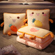 Ivy Car Pillow Quilt Dual-Purpose 2-in-1 Office Nap Blanket Back Pillow Quilt Air Conditioner Quilt Carrot Toast