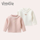 Fanlie VOONLIE girls' bottoming shirt, autumn and winter clothing, children's fashionable baby long-sleeved T-shirt, velvet, thickened, warm and versatile top