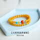 High-quality beeswax bracelet for women, natural yellow amber double-circle multi-circle bracelet stacked with southern red turquoise transfer beads, double-circle, natural chicken fat yellow beeswax, 14-15cm hand circumference, red wonderful bracelet