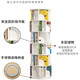 Yiga rotating bookshelf 360-degree bookshelf floor-standing student creative storage bookcase multi-layer storage rack white five layers