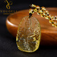 Yogurt natural citrine natal Buddha Samantabhadra pendant for men and women, natal year dragon and snake pendant amulet, ox/tiger, Void Tibetan Bodhisattva - with bead chain