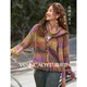 Wancaoyi Li Landi same style Yunxia shirt 2025 winter exotic style gradient knitted suit H05831551 light purple S