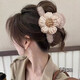 Plush grabber women's autumn and winter high-end 2025 new hairpin back of head hair shark clip large clip headwear light coffee min 13CM