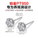 Dairuo platinum PT950 earrings, feminine style, new moissanite diamond earrings, high-end platinum ear piercing, single male trendy pair, platinum earrings (approximately 0.8g)