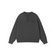 FORNINES relaxed henley collar pullover sweater for men and women in autumn and winter bottoming sweater loose lazy sweater dark gray S