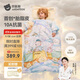 Betis children's anti-kick quilt pure cotton bean velvet vernix leather sleeping bag baby anti-kick quilt artifact autumn and winter medium thick Cloud L