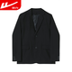 Pull back student suit suit men's loose casual black small suit handsome professional formal jacket DK black top black suit + shirt + trousers S