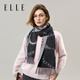 ELLE 100% sheep wool scarf for women autumn and winter fashion new warm jacquard dual-purpose scarf gift box