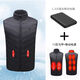 Mo Peng Motorcycle Electric Heated Cycling Suit Intelligent Heating Vest Men and Women Temperature Control Charging Clothes Electric Heating Vest Winter Cycling Warmth Horse Sleeveless 11 Points Heating Vest Black++ 15,000 mA Power Supply S Code Suitable for 75Jin Jin is equal to 0.5kg Wear left and right