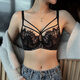 Adore Autumn and Summer Zodiac Year Lace Underwear for Women with Big Breasts Showing Smaller Soft Wire Rings Adjustable Breast Retraction and Anti-sagging Expansion Bra Set Burgundy (Set) 75B 34