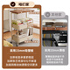 Zhenyan selected storage rack floor-standing movable cart snack rack storage rack living room multi-layer shelf kitchen storage rack small shelf 15MM countertop reinforced model three-layer milk tea color comes with stickers