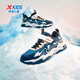 XTEP Children's Shoes Panda Shoes Children's Winter Windproof Leather Warm Plush Cotton Shoes Night Blue/Persian Blue/XTEP White 33