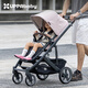 UPPAbabyCRUZ V2+ high view stroller, two-way sit-down, foldable baby stroller, oatmeal gray-LIM